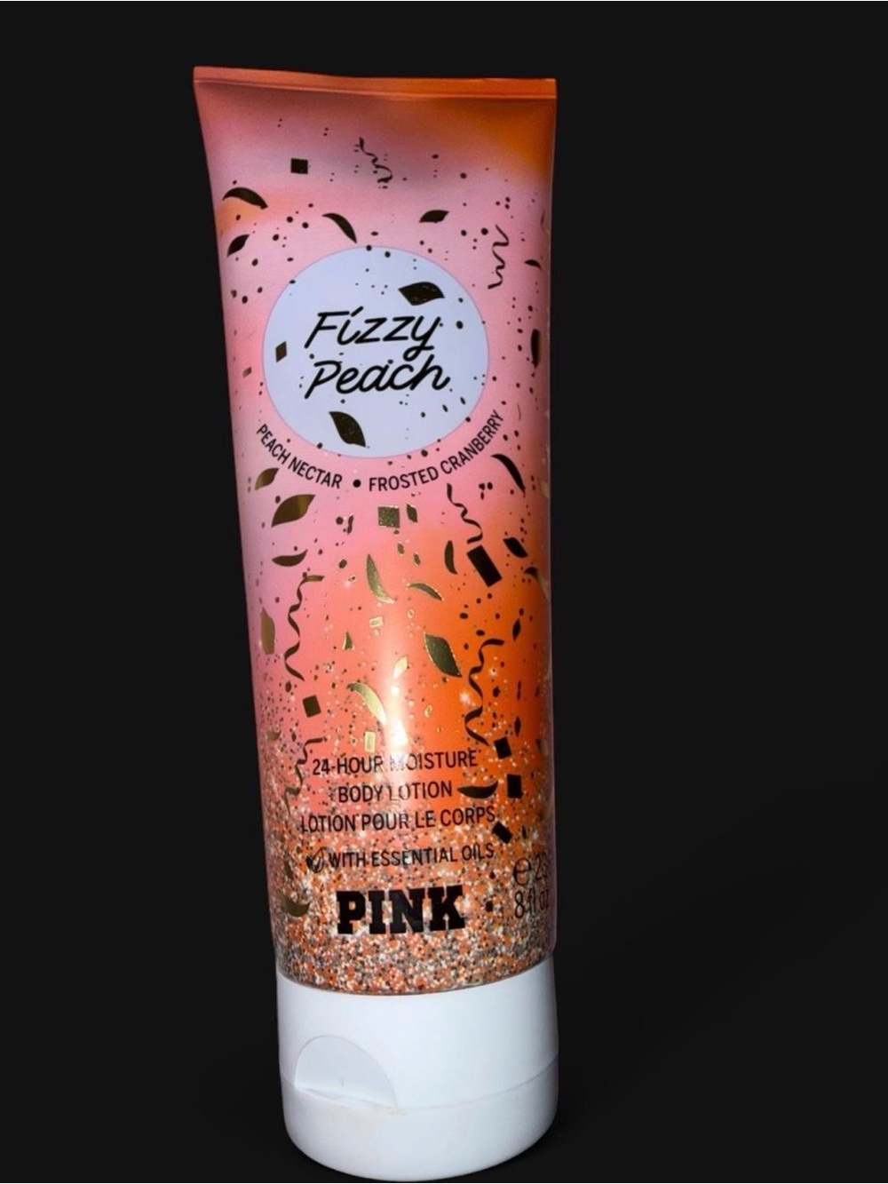 PINK Victoria's Secret Fuzzy Peach Peach-Orange Body Lotion
